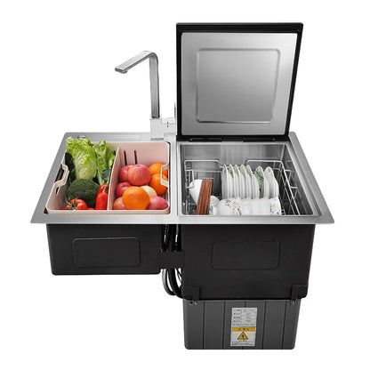 Integrated Sink Dishwasher Complete Set Of Fully Automatic Kitchen Appliances Includes Single Bowl Ultrasonic Dishwasher Sink Fa