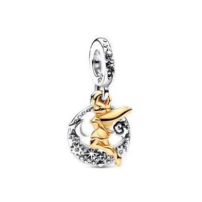 Hot Sell 925 Silver DIY Beads Jewelry Charms Bracelet Mickey Minnie Princess Christmas Stitch Robots Marvel Cute Miniso Disney
