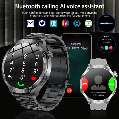 2025 New GT5 Pro GPS Sports Compass SmartWatch Men 1.85" AMOLED HD Screen NFC IP68 Waterproof Bluetooth Call Smartbracelet Woman