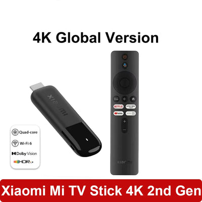 Xiaomi TV Stick 4K 2nd Gen 2025 Global Version Google TV Smart HDR 2GB RAM 8GB ROM Bluetooth 5.2 Mini TV Dongle Streaming Media