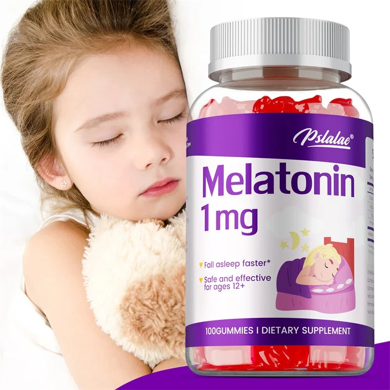 Melatonin Gummies 1mg - Children's Sleep Aids Support Healthy Sleep, Relieve Insomnia, and Help Children Fall Asleep Faster