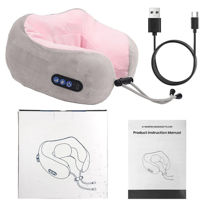 Electric Neck Shiatsu Massager U Shaped Pillow infrared Heat Vibration 3D Kneading Massage Shoulder Cervical Pain Relief Fatigue