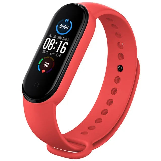 Silicone Watch Straps For Xiaomi Mi Band 7 6 5 4 3 Wristband sport Bracelet Wrist MiBand 3/4 band5 band6 Smartwatch Accessories