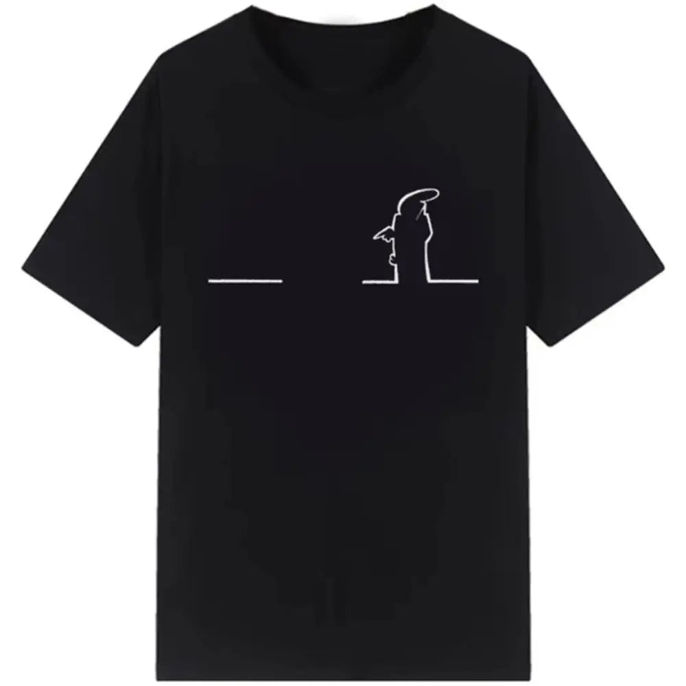 Funny Meme Tops Creative La Linea The Line Osvaldo Cavandoli TV T-Shirt Men Fashion Women's T Shirts Streetwear Tee Casual Tops
