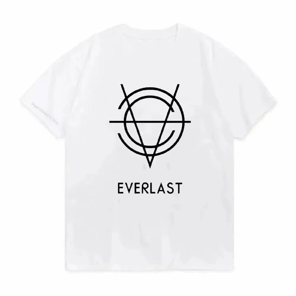 Summer Boxing EVERLAST Men's T-shirt Loose Casual Short Sleeves Women's O-Neck T Shirt Cotton Tee Fitness Sports Tops Streetwear