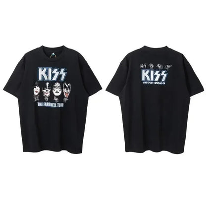Kiss Band T Shirt Men Women Fashion T-shirt Cotton Tshirt Kisss Tops Tees Men's Clothing Music Rock Camisetas Hombre Tops