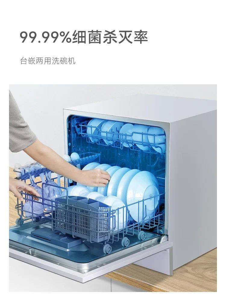 52L Fully Automatic Built-in Dishwasher with Intelligent Wash Sterilization Hot Air Drying Stainless Steel Tub Lave Vaiselle
