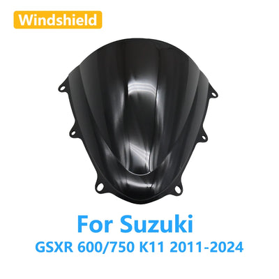 For Suzuki GSX-R GSXR 600 750 GSXR600 K11 2011-2024 Windshield Double Bubble WindScreen Fairing Deflector Motorcycle Accessories