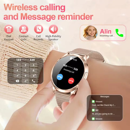 2025 New Smart Watch For Women Gift 1.32 Inch Full Touch Screen Sports Fitness Watches Bluetooth Calls Digital Smartwatch Ladies