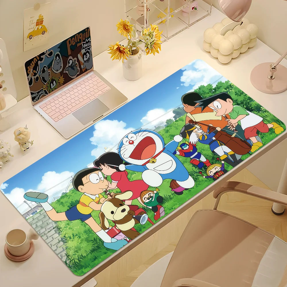 D-Doraemon Nobita Earth Mouse Pad Large Desk Mat Keyboard Ergonomic Office Rubber PC Non-slip Anti-fray Home Custom Best Price