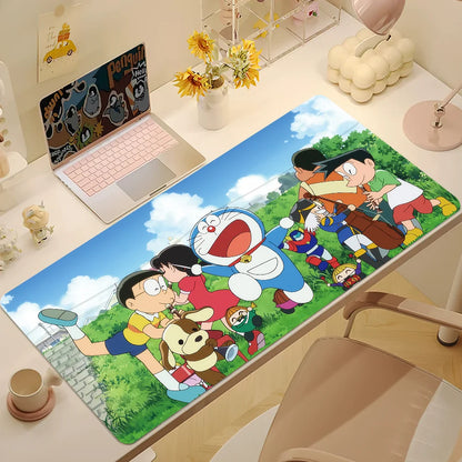 D-Doraemon Nobita Earth Mouse Pad Large Desk Mat Keyboard Ergonomic Office Rubber PC Non-slip Anti-fray Home Custom Best Price