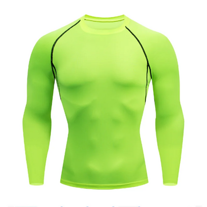 Compression Shirts Men's Rashguard Quick Dry Gym Fitness Shirts Spring Beach Surfing Athletic Sport Running Workout Tops Tees