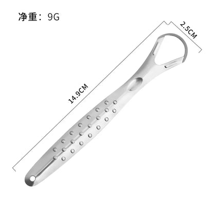혀클리너 1pc Stainless Steel Tongue Scraper Cleaner Fresh Breath Cleaning Coated Tongue Toothbrush Oral Hygiene Care Tools