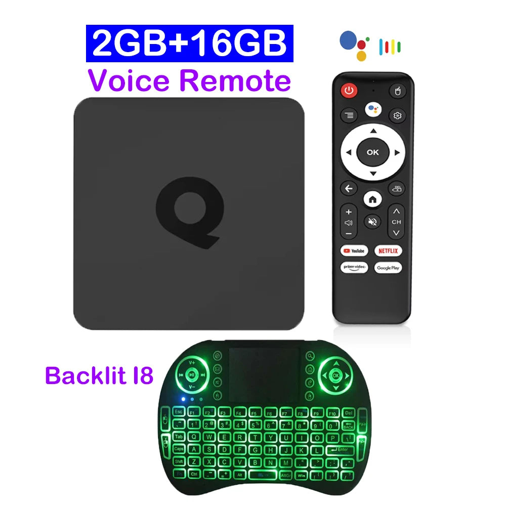 Very Fast Smart TV Box Q1 H313 8K Android 14 TV Box Support Dual Wifi 5G BT6.0 Google Assistant 8GB 128GB Streaming Media Player
