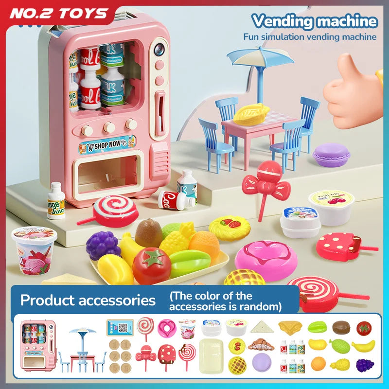 Simulated Kitchen Toy Play Set Miniature Food Pretend Play House Appliance Laundry Cookware Children Role-Playing Toys Girl Game