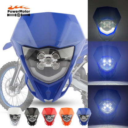 Motorcycle LED Headlight Plate for Yamaha WR YZ 250 450 Parts Headlamp Fairing Dirt Bike Supermoto Enduro Motocross Accessories
