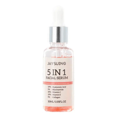 5-in-1 Face Serum 30ml - Moisturizing, Whitening, Anti-Wrinkle, Anti-Aging, Vitamin C & Hyaluronic Acid for Pore Minimizing