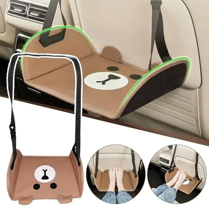 Car Travel Rest Foot Mat Portable Car Rear Seat Hanging Hammock Office Footrest Suspension Adjustment Car Interior Design Access