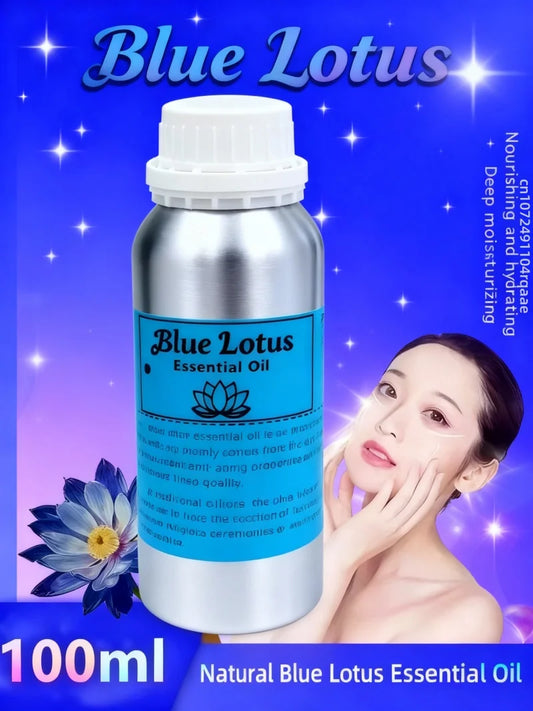 100% Pure & Undiluted Natural Blue Lotus Oil, 20ml/100ml, for Diffuser, Aromatherapy, Skin & Candle Making Household Fragrance