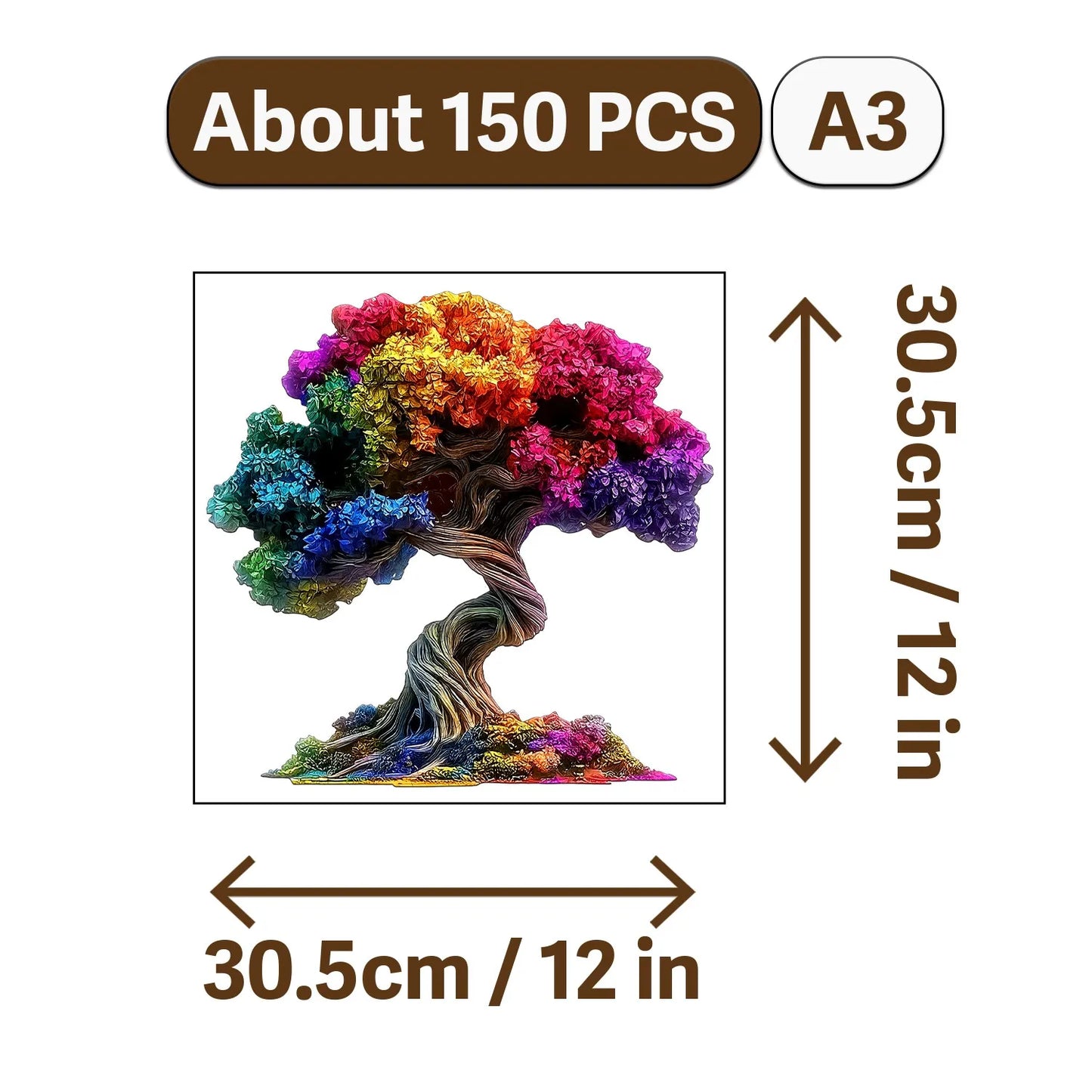 Bear and Animal World Theme Wooden Jigsaw Puzzle Wood Home Decor Painting Christmas and Halloween Gift Toy for Teen and Kid
