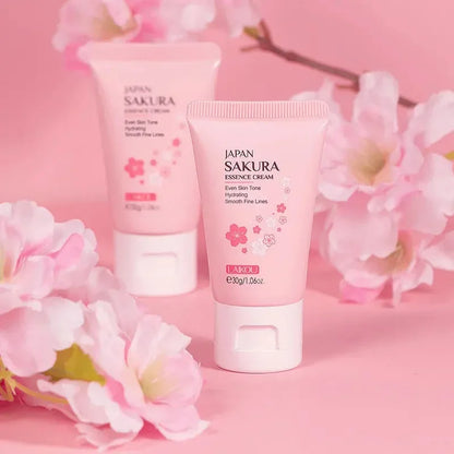 Sakura Whitening Face Cream Wrinkle Remover Fade Fine Lines Serum Firm Lift Shrink Pores Moisturizing Brighten Smooth Skin Care