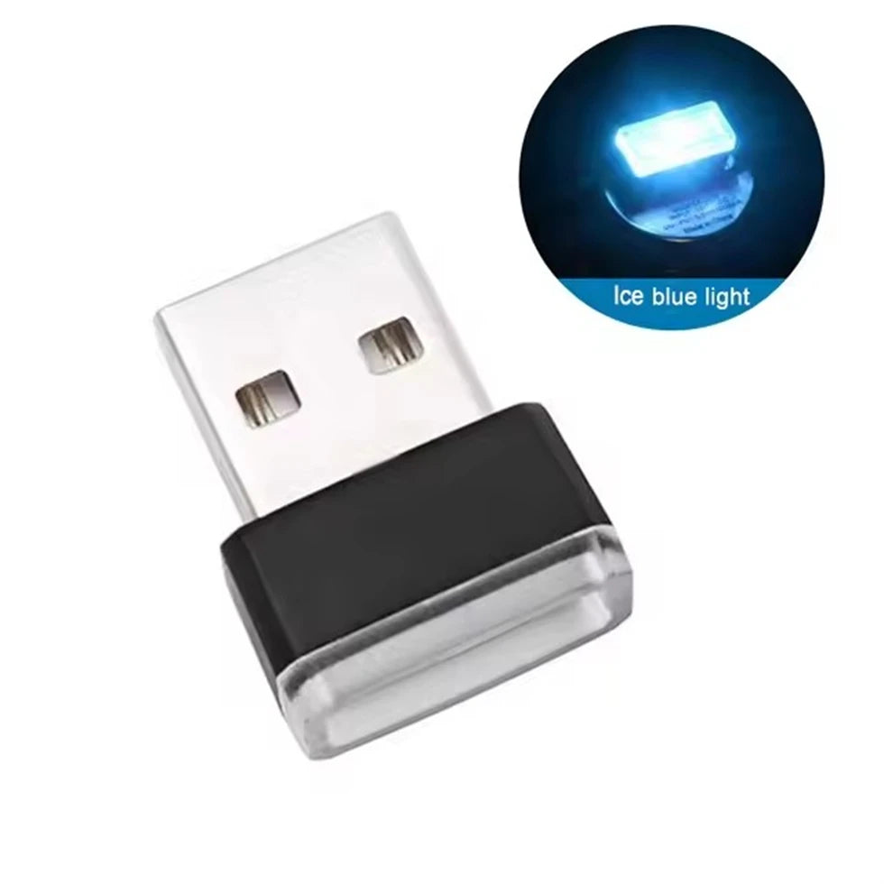 1PCS Mini Usb Light Room Modeling Car Ambient License Plate Lamp Neon Interior Auto Emergency Lighting Portable Ambient Lights