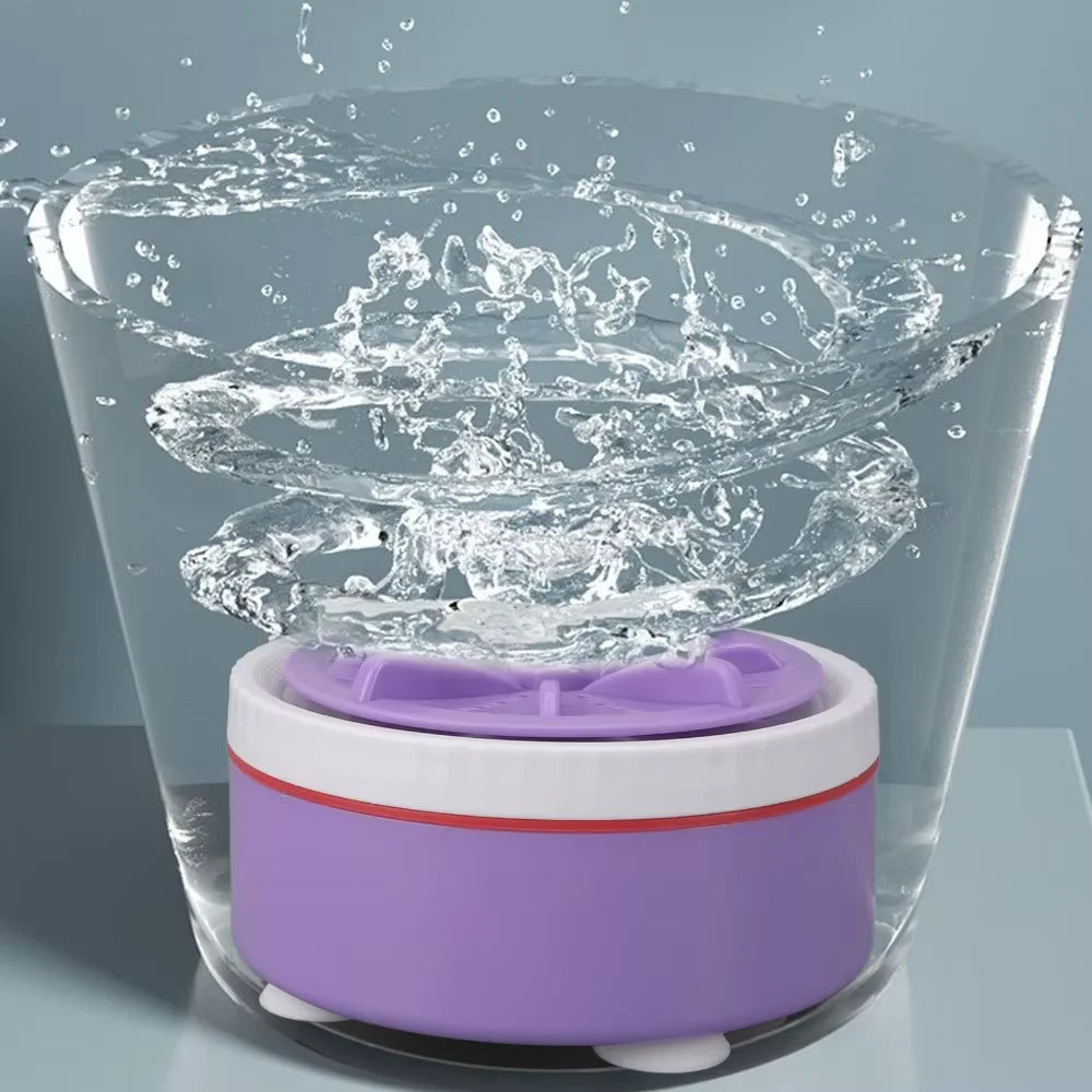Portable USB Mini Washer - Turbo High-Power for Underwear/Socks, Space-Saving Travel/Business Use