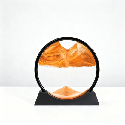 Office Home Decor 3D Extract Hourglass Quicksand Moving Sand Art Picture Round Glass Deep Sea Sandscape Craft Flowing Painting