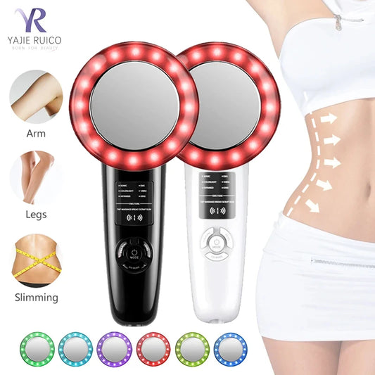6 In 1 Ultrasound Cavitation Body Slimming Massager Rejuvenates Skin Gives Toned Skin and Lift Beauty Device for Face&Arms&Legs