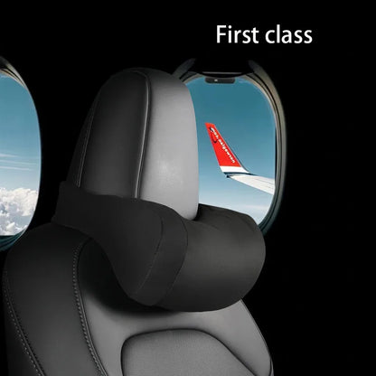 GDBCHZDM Seat Headrest Travel Rest Neck Pillow For Tesla Model 3/Y/X/S suede  Neck Pillow Memory Foam Pillows Car Accessories