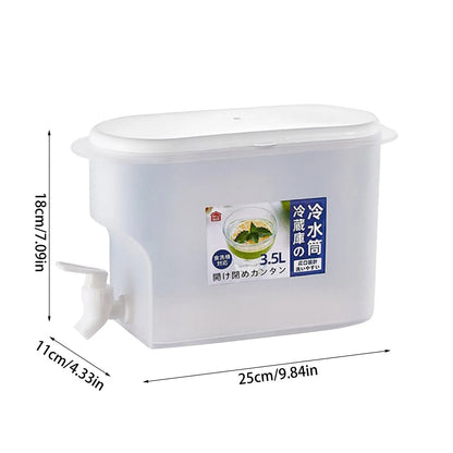 Water Kettle With Faucet Beverage Dispenser Cold Juice Lemonade Drinks Bucket Liquid Storage Tank Outdoor Fridge Organizers