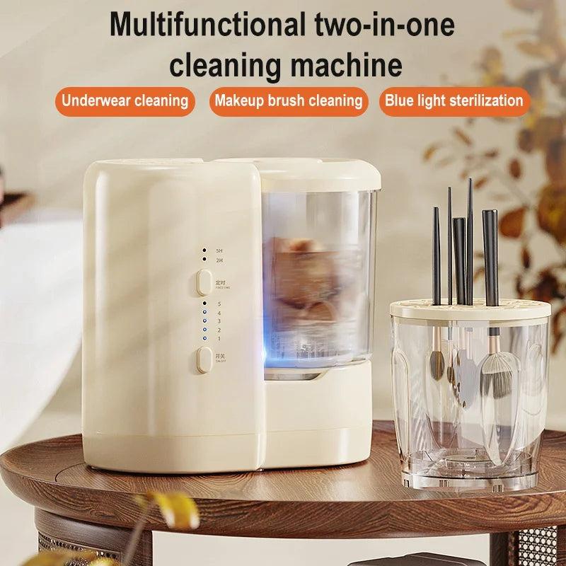 USB Electric Makeup Brush Cleaner Portable 2 In 1 Makeup Brushes Cleaner Cleaning Underwear Washing Machine Laundry Cup