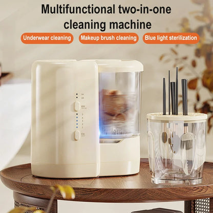 USB Electric Makeup Brush Cleaner Portable 2 In 1 Makeup Brushes Cleaner Cleaning Underwear Washing Machine Laundry Cup