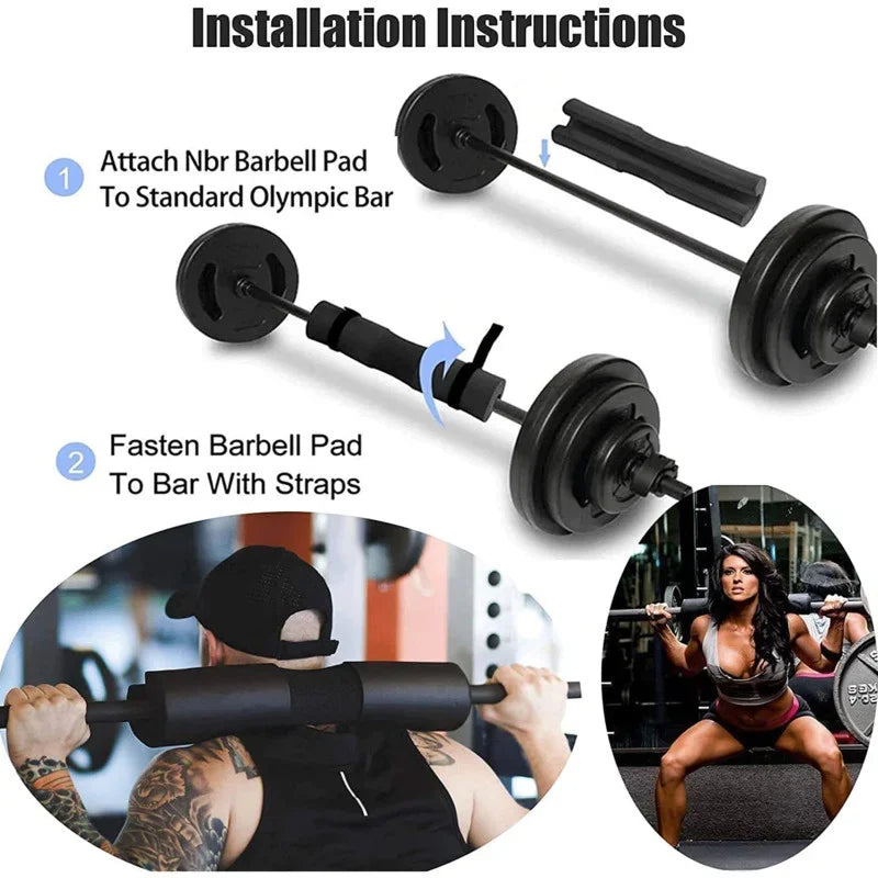 Thickened Non-slip Gym Fitness Weightlifting Squat Dumbbel Neck Support Protection Pad Strength Workout Barbell Shoulder Pads