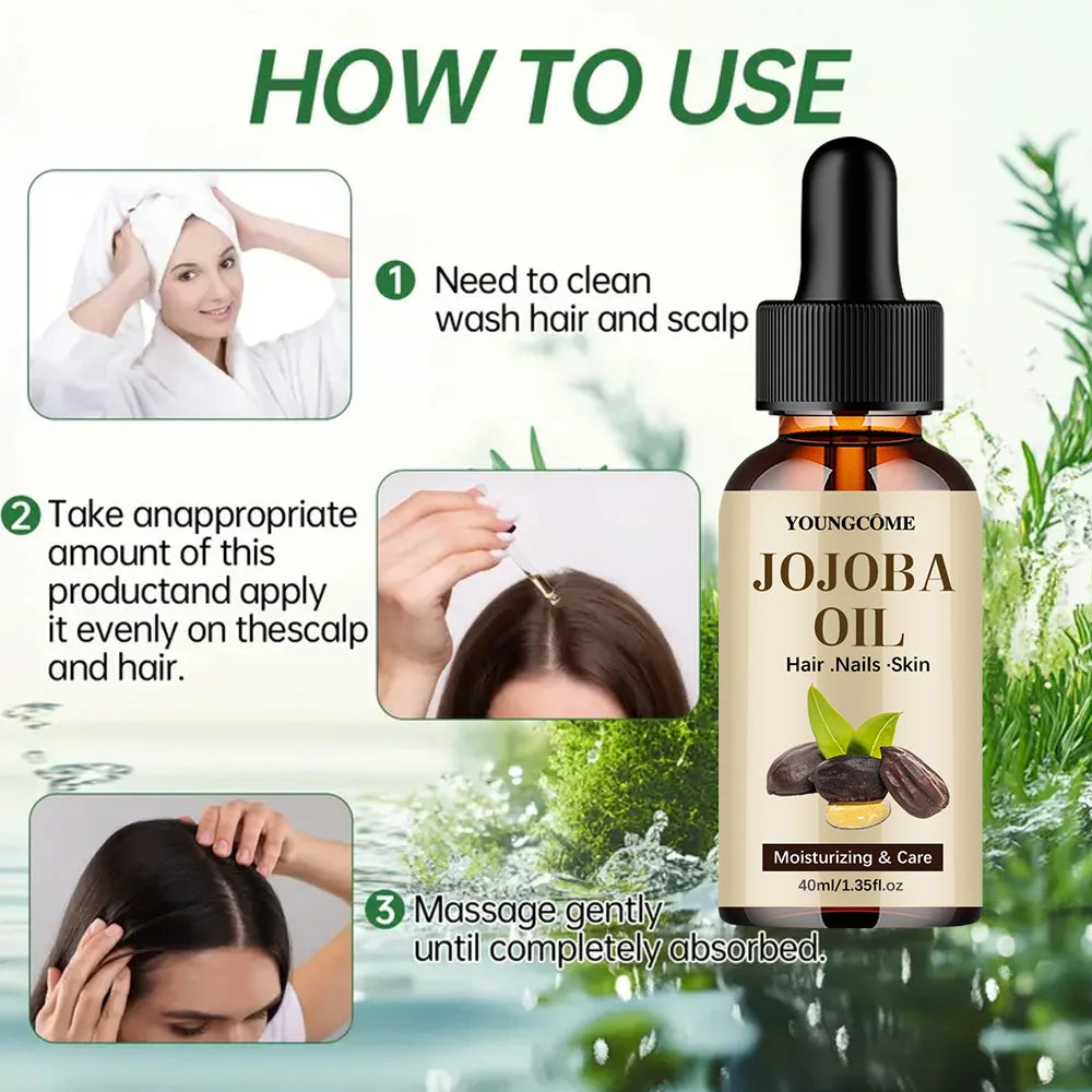 Natural Jojoba Oil Anti Aging Firming Skin Face Moisturizing Relaxing Massage Oil Hair Repair Skin Care Body Oil