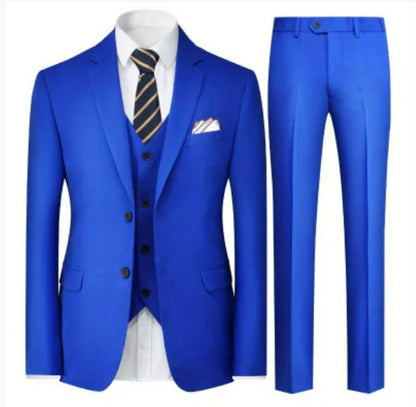 Business Casual Men's Two-Piece Suit Set Wedding Groomsmen Pure Color Formal Wear Spring Summer Autumn Winter New Arrival