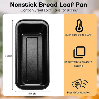 Nonstick Baking Bread Loaf Pan Carbon Steel Toast Bread Pan Tin Kitchen Rectangle Bakeware for Brownies Meatloaf Baking Tools