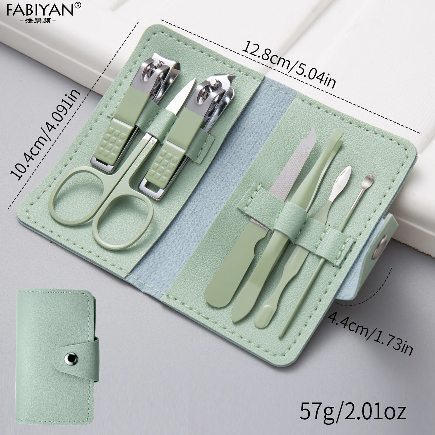 7Pcs Portable Nail Clipper Set Beauty Nail Trimmer Ear Peeling Knife Manicure Set Personal Care Pedicure Tools Eyebrow Scissors