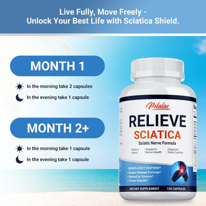 Relieve Sciatica - Relieve Pain, Improve Flexibility, Support Nerve and Joint Health, Relax Muscles