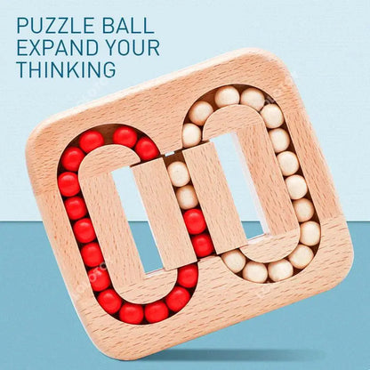 Wooden Puzzle Ball Toys  Luban Lock for Children Educational Early Education Rolling Magical Bean Cube Balls