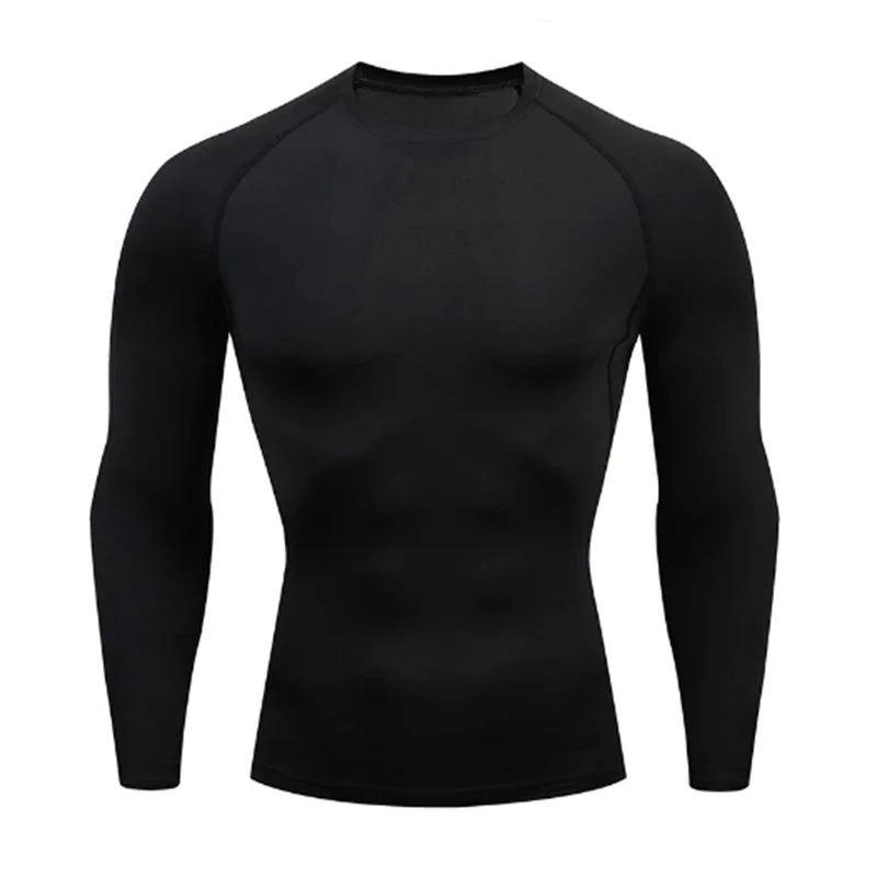 Compression Shirts Men's Rashguard Quick Dry Gym Fitness Shirts Spring Beach Surfing Athletic Sport Running Workout Tops Tees