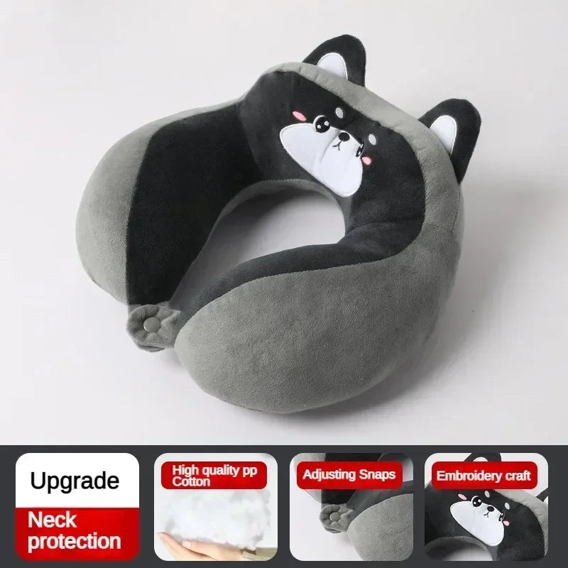 Commuting Nap Cartoon Neck Protection Pillow, Car Portable U-shaped Pillow,Outdoor Travel Airplane Pillow Car Accessories