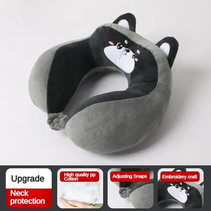 Commuting Nap Cartoon Neck Protection Pillow, Car Portable U-shaped Pillow,Outdoor Travel Airplane Pillow Car Accessories