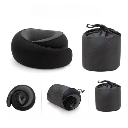 Portable Travel Neck Pillow Adjustable Foam U-shaped Pillow Snail Style Memory Foam Neck Support , Cars,Office Naps Neck Pillow