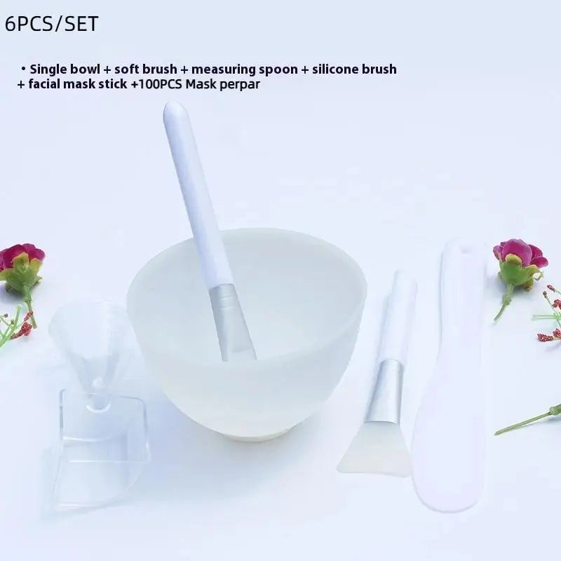 Face Skin Care Tool Set Silicone Facial Mask Brushes Beauty Salon Bowl Spoon Mask Mud Film Brush Skin Care DIY Beauty Tools