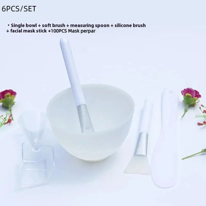 Face Skin Care Tool Set Silicone Facial Mask Brushes Beauty Salon Bowl Spoon Mask Mud Film Brush Skin Care DIY Beauty Tools