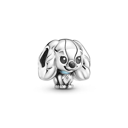 Disney Plata De Ley 925 Silver Charm Monster Activity Flowers Pendant Beads Original Women Bracelets Bangles DIY Jewelry Gift