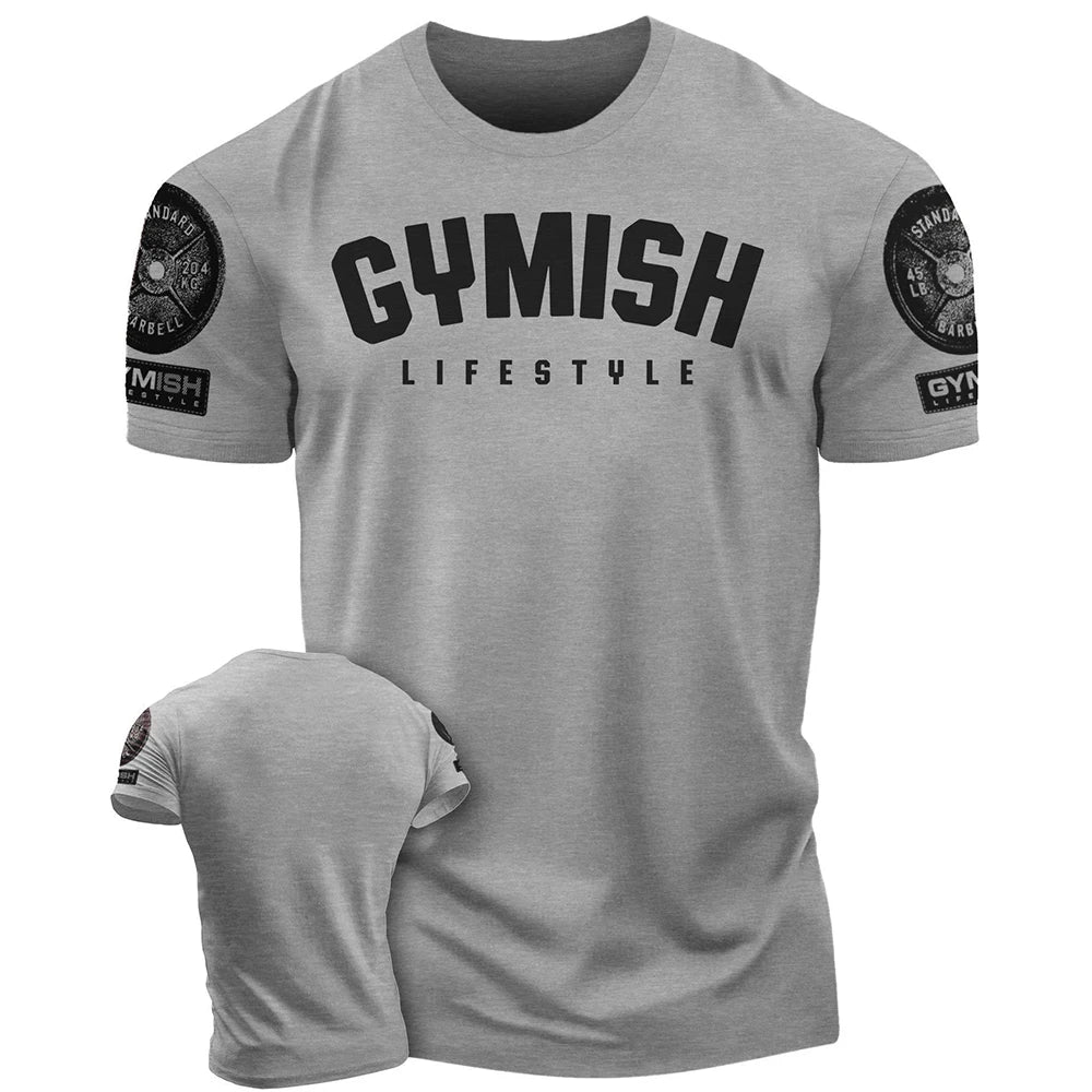 Men Gym Sportswear Muscle T-Shirt Top Fashion O-Neck Short Sleeve Outdoor Male Fitness Training Sports T-Shirts Casual Menswear