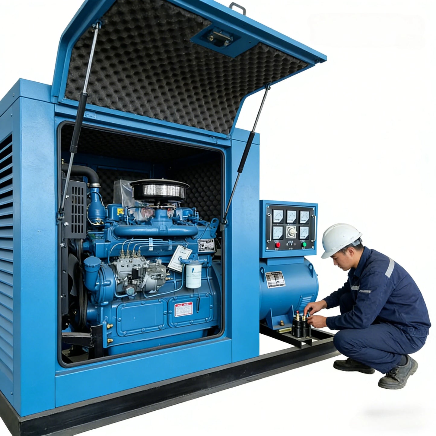28kw Silent Diesel Generator 35kva - 3 Phase 50HZ for Home, Farm  Small Business Emergency Power