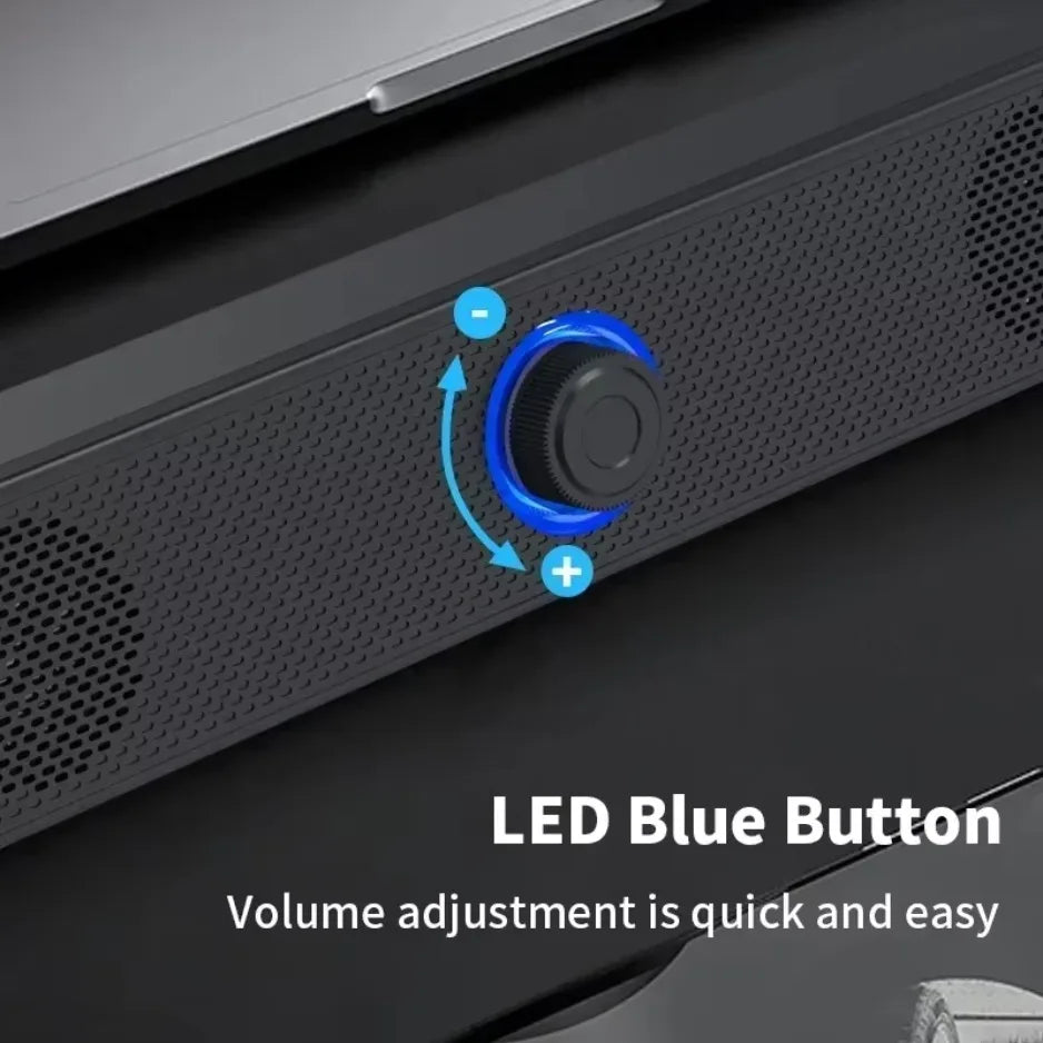 XIKCU PC Soundbar Wired and Wireless Bluetooth Speaker USB Powered Soundbar for TV Pc Laptop Game Theater Surround Audio System